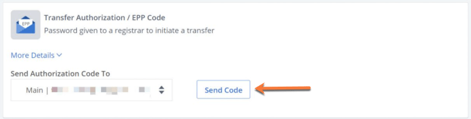 Domain EPP Code Bluehost